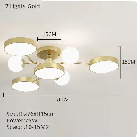 lustre led créatif pour éclairage intérieur moderne