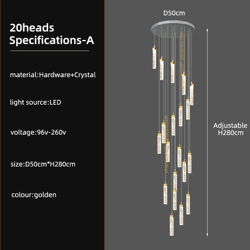 lustre en cristal à led design moderne pour intérieur élégant