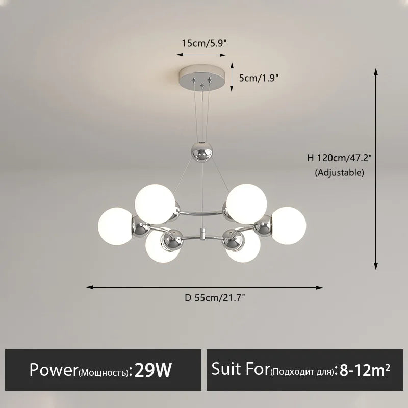 suspension moderne led pour décoration intérieure élégante