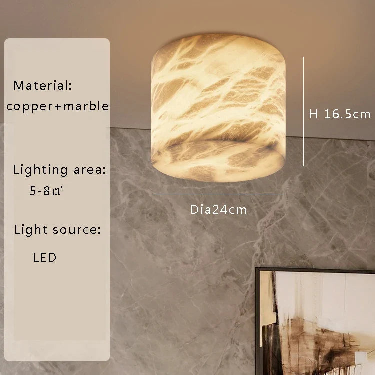 Petit plafonnier Led en marbre espagnol