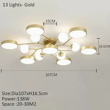 lustre led créatif pour éclairage intérieur moderne