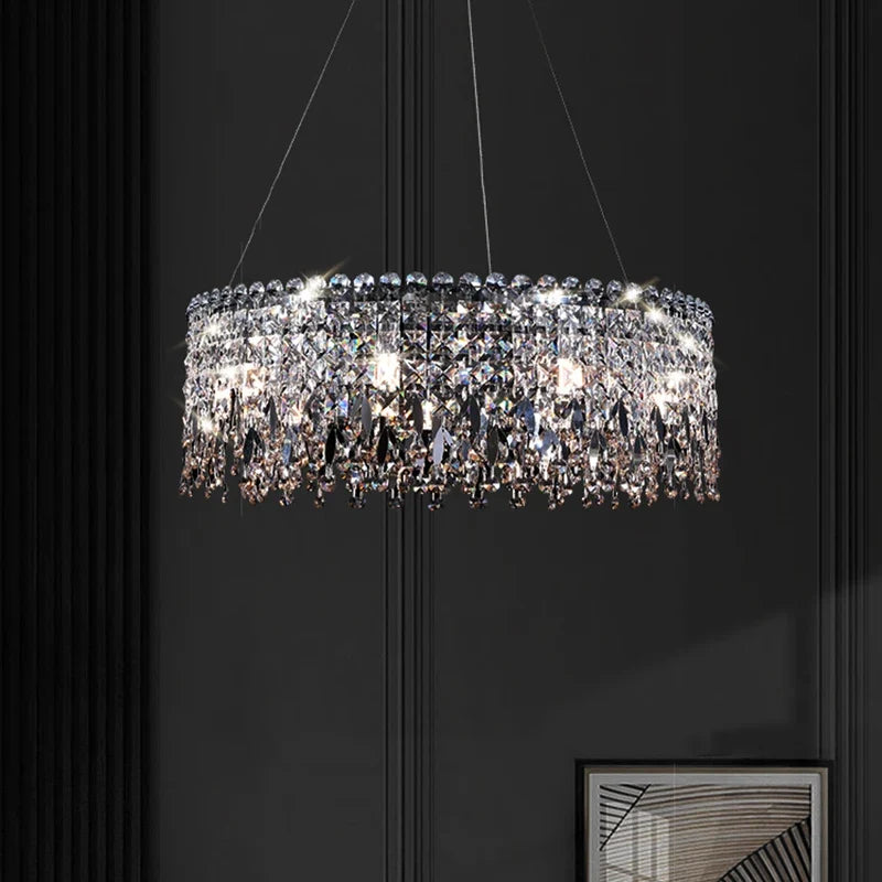 lustre de luxe en cristal lampe à main éclairage de bar luminaire suspendu