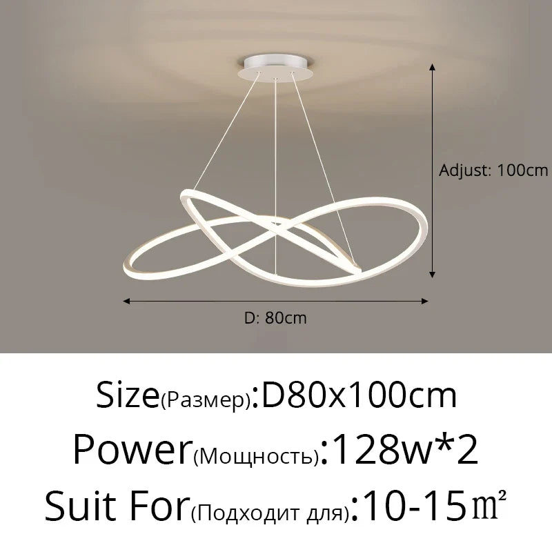 Lustre led arrondi pour décoration intérieure