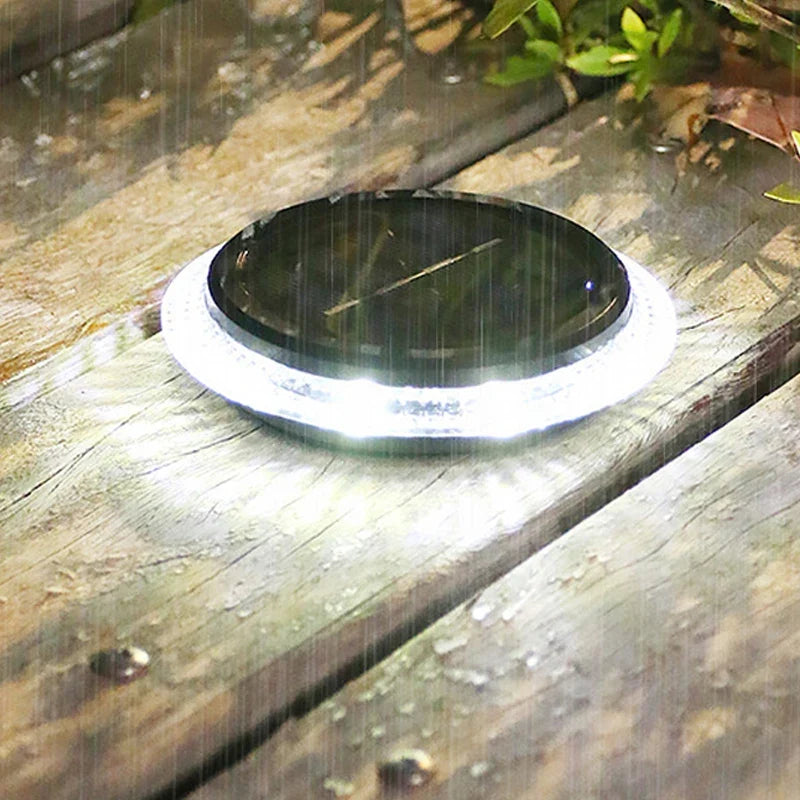 Lampe solaire au sol à 8led