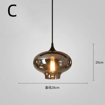 suspension à led en verre design pour décoration intérieure moderne