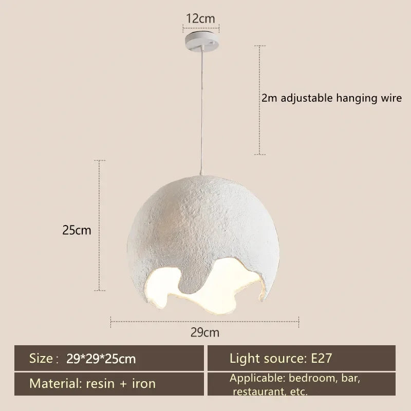 Restaurant Dining Island LED Chandelier Modern Cafe Bar Study Bedroom Light Wabi Sabi Personality Indoor Home Decor Hanging Lamp