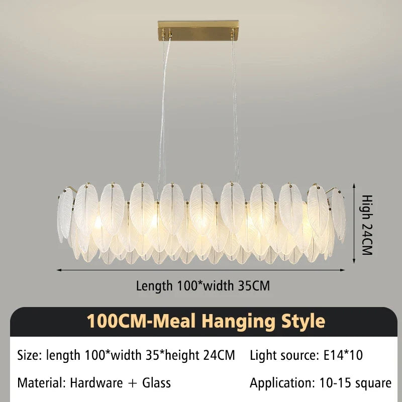 Lustre design moderne en verre