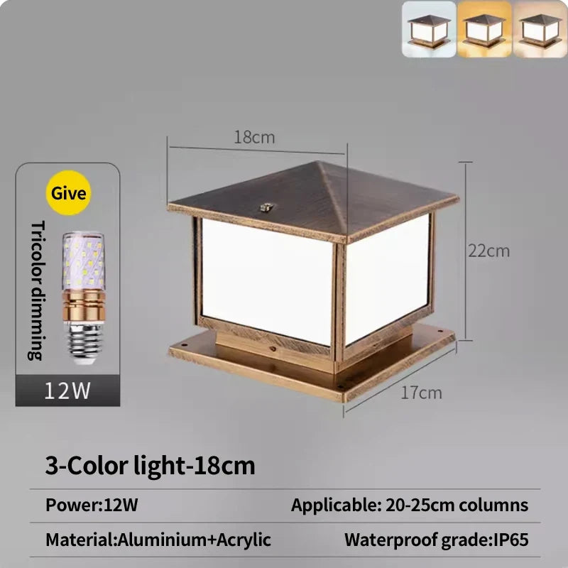 Lampe pilier LED étanche E27