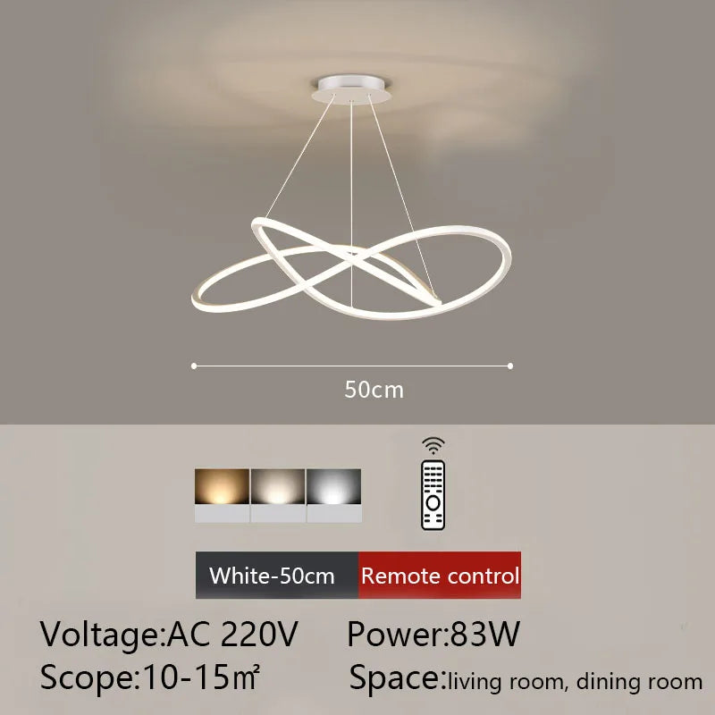 Plafonnier LED suspendu au Design rond