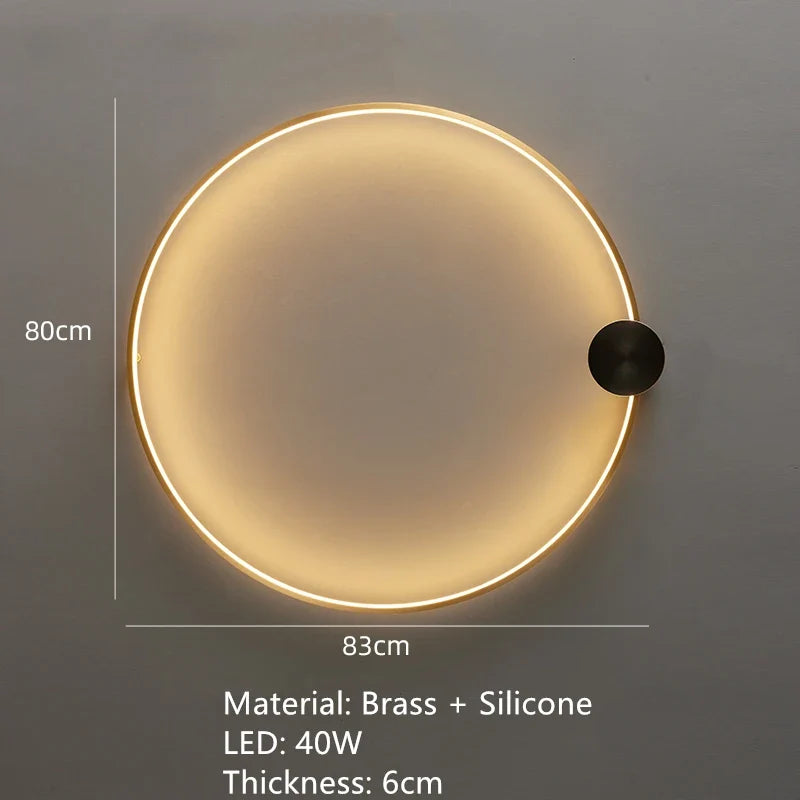 applique murale led en laiton style art déco pour intérieur moderne
