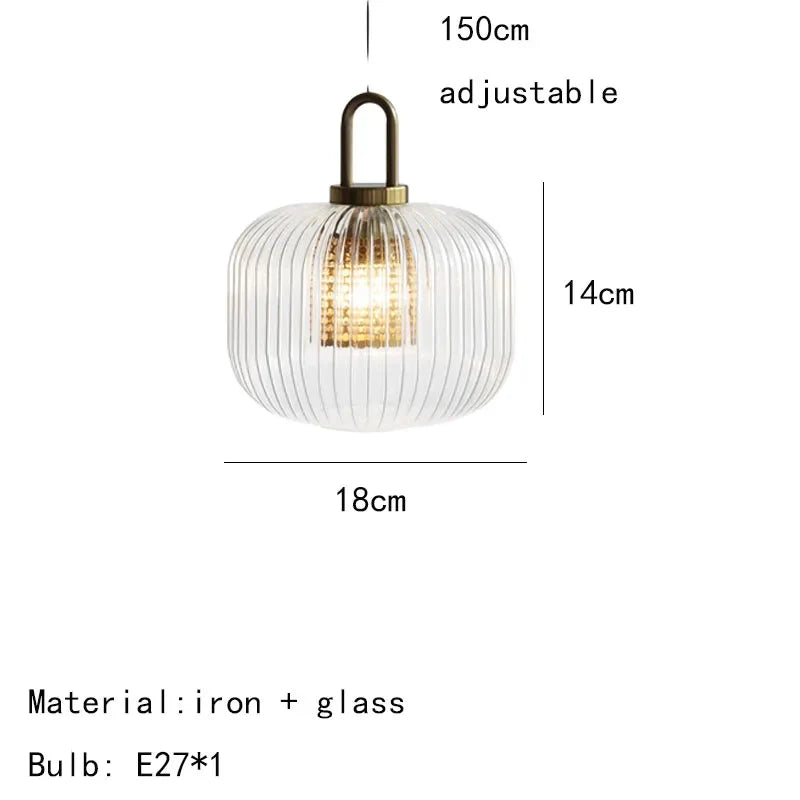 suspension moderne en verre pour café
