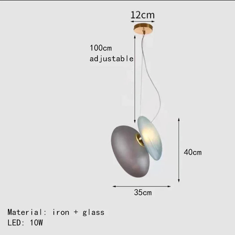 lustre nordique moderne en verre led pour décoration d'hôtel