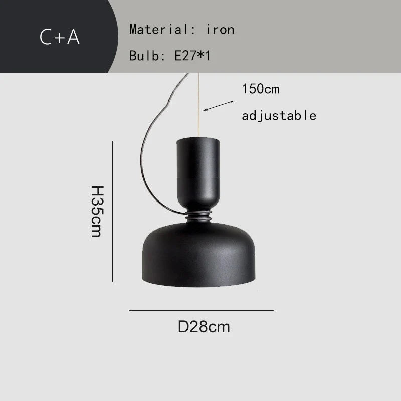 lustre moderne en métal pour 	 avec fil réglable