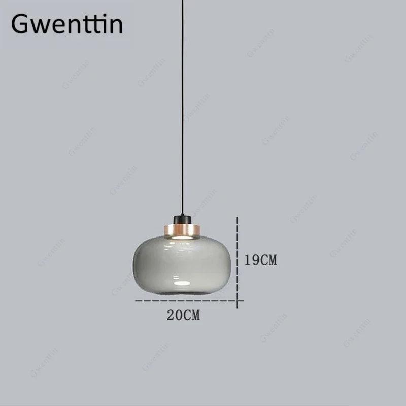 suspension moderne en verre pour décoration intérieure nordique