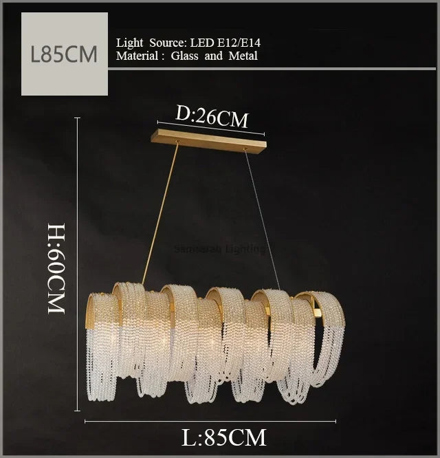 lustre rond en cristal de luxe pour décoration intérieure