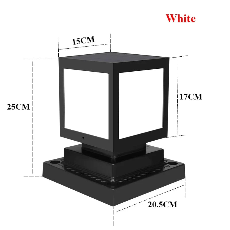lanterne solaire colonne décorative pour jardin et extérieur