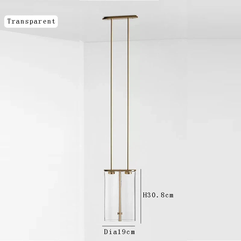 suspension led en verre design moderne italien