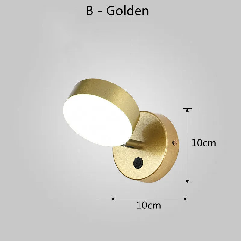 applique murale moderne à led avec interrupteur pour miroir décoratif