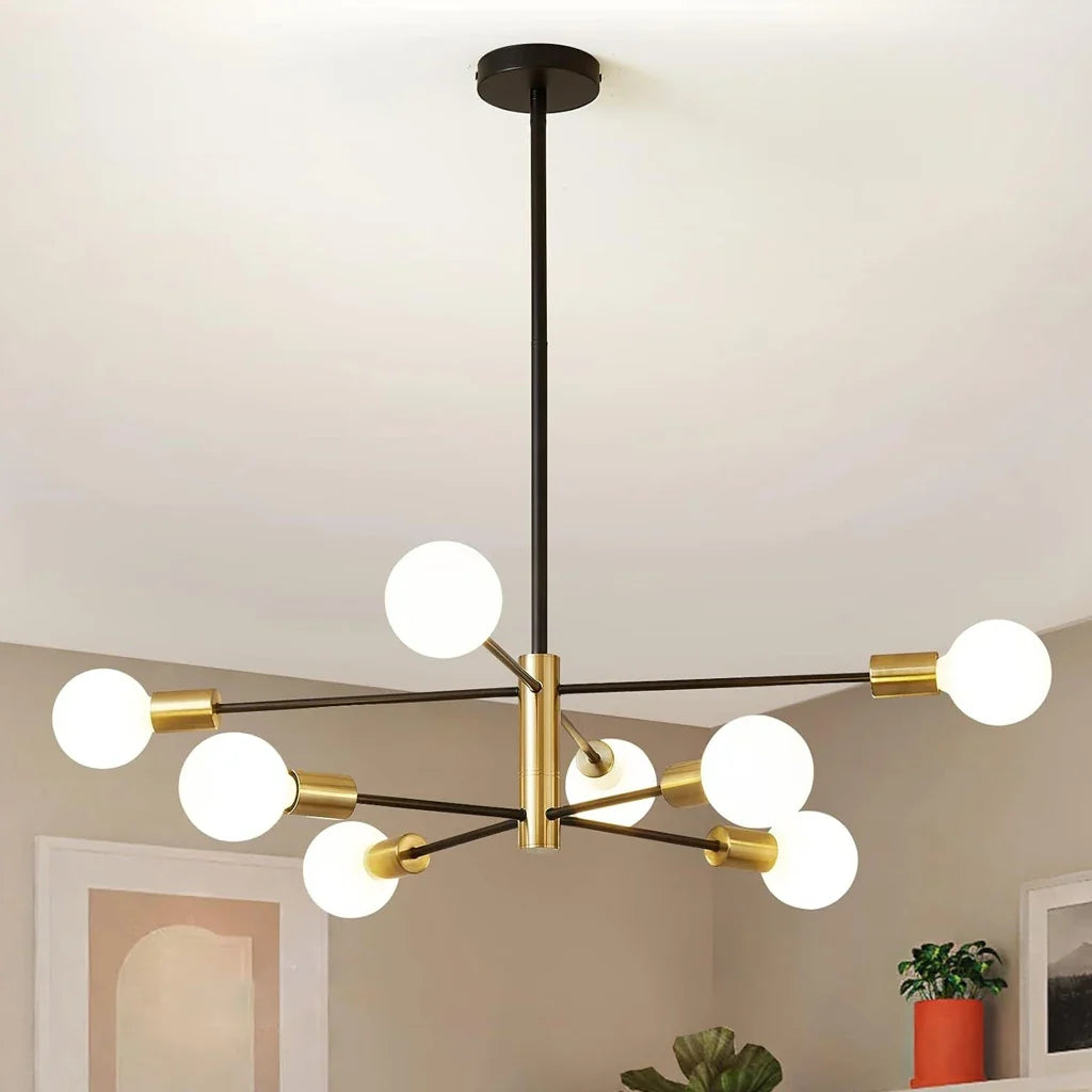 lustre moderne spoutnik lampe suspendue satellite 2/4/8 têtes décoration