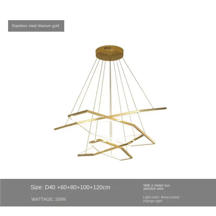 lustre hexagone led simple moderne luxe suspension