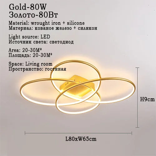 plafonnier led intelligent design moderne en forme de fleur