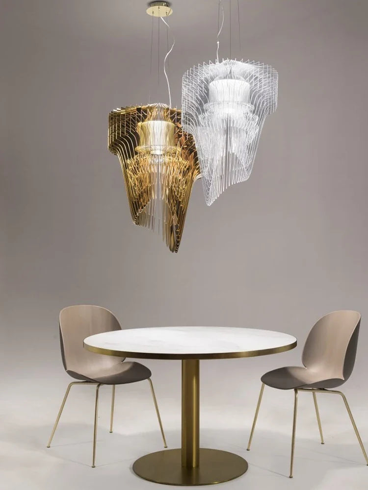 lustre design italien créatif modèle villa art acrylique