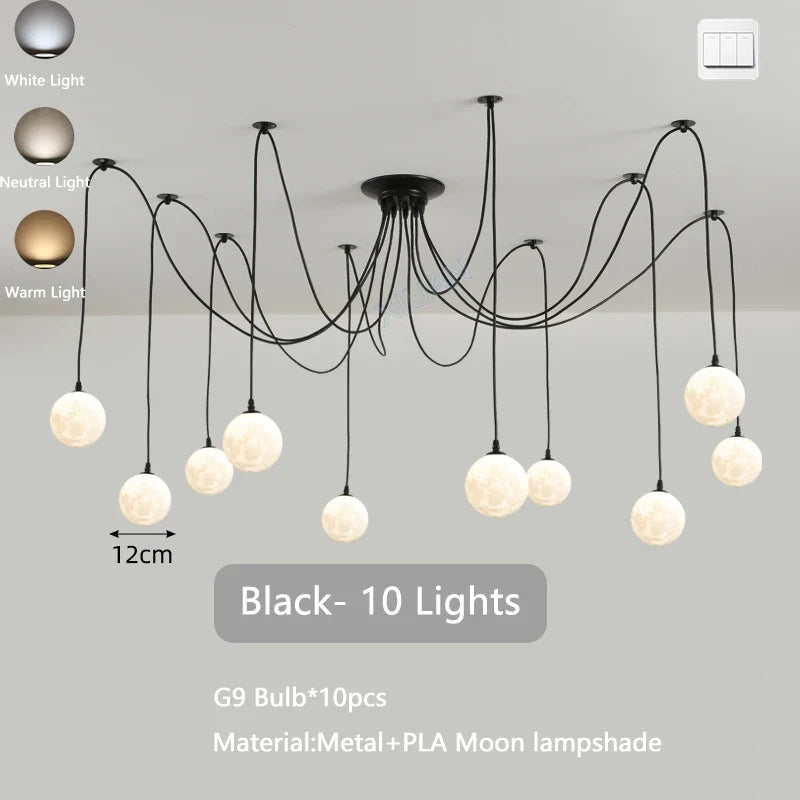 lustre multi lumières suspendues style nordique pour commerces
