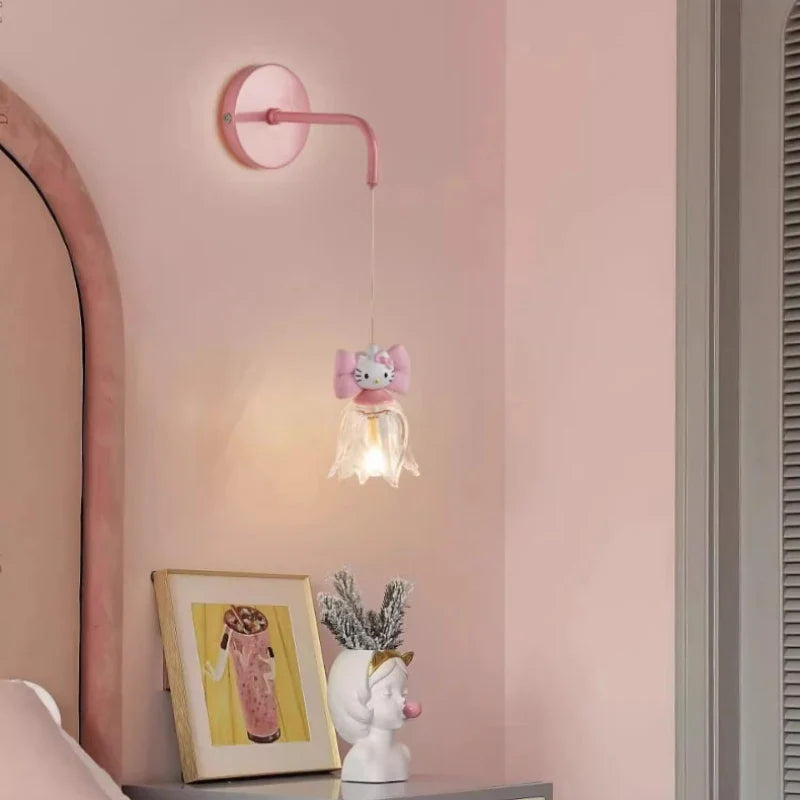 lampe de chevet chaton mignon pour chambre d'enfant décorative