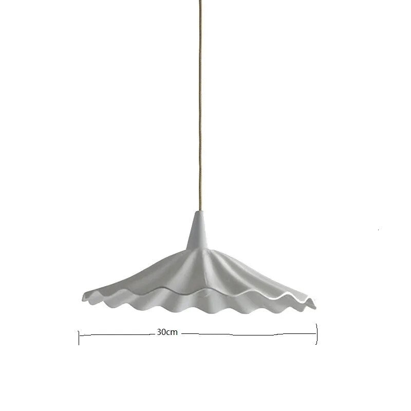 Suspension design led papillon céramique et bois