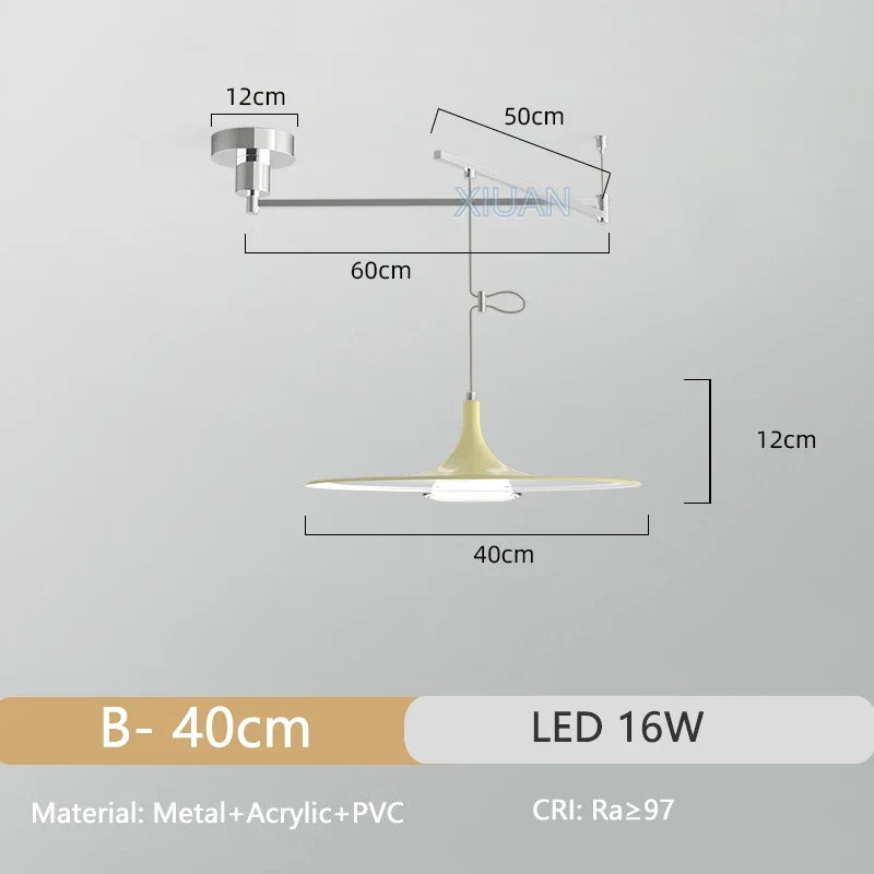 lustre minimaliste avec bras oscillant pour intérieur