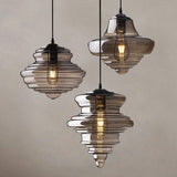 Suspension en verre de style industriel
