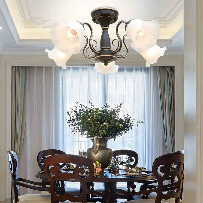 2023 European Iron Art Chandelier For Living Room And Restaurant High-end American Led Energy-saving Lamp Bedroom Ceiling Light