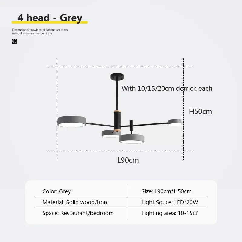 lustre à led nordique pour décoration intérieure moderne