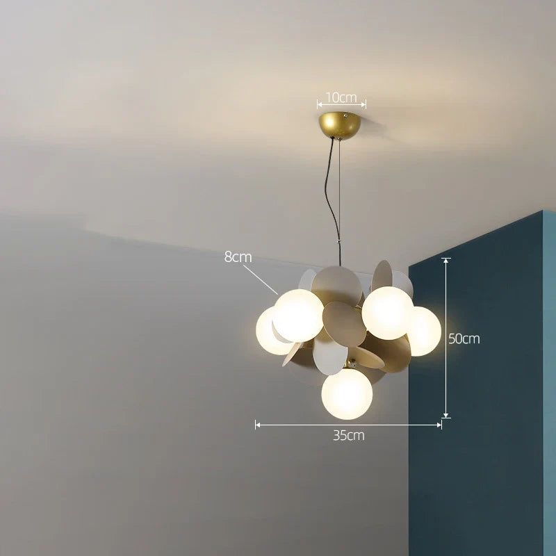sandyha lustre moderne en verre coloré design créatif pour hôtel