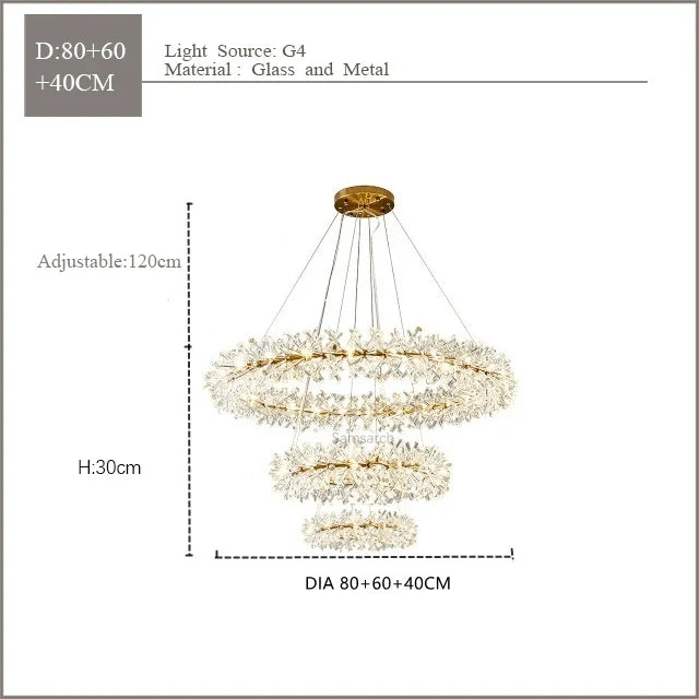 lustre en cristal moderne pour un éclairage intérieur élégant