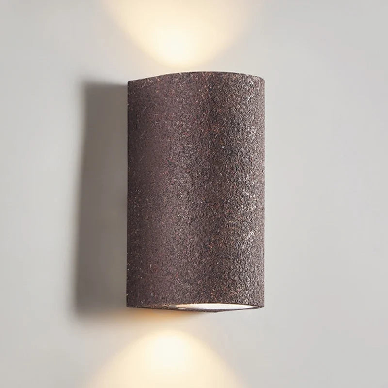 applique murale led wabi-sabi japonais rétro en ciment