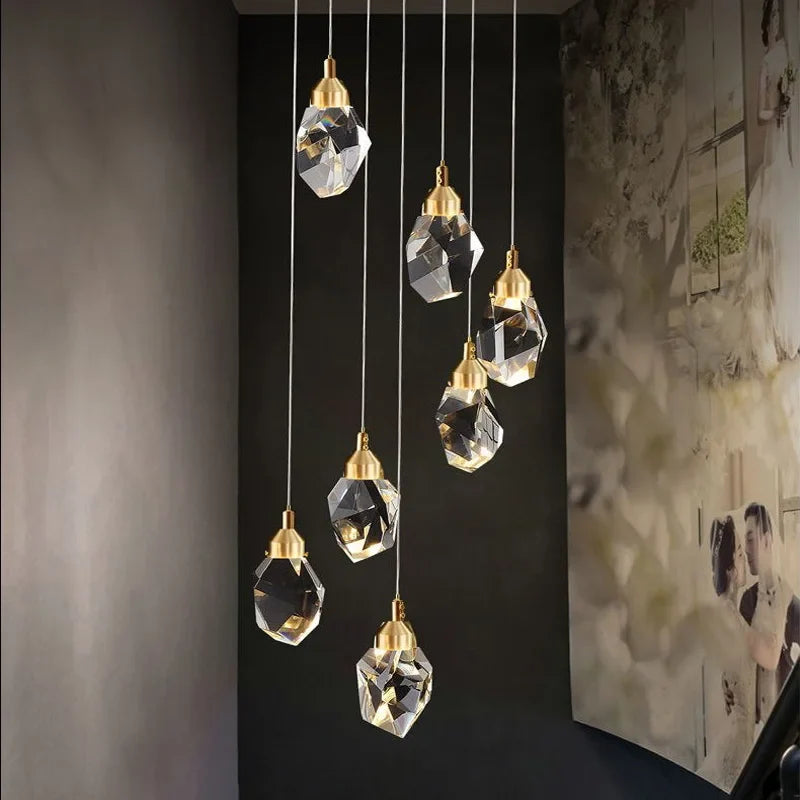 lustre en cristal moderne winfordo pour hall d'exposition