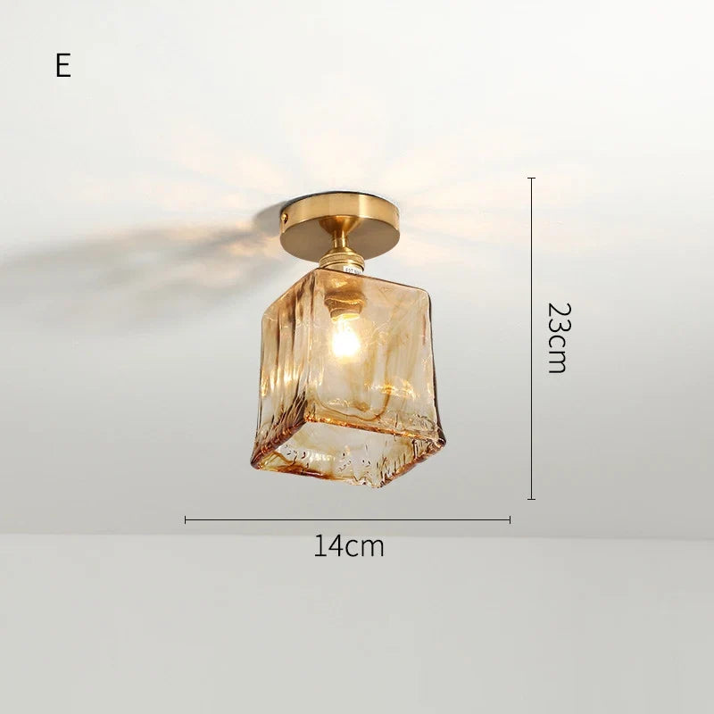 plafonnier led en verre design nordique industriel décoratif
