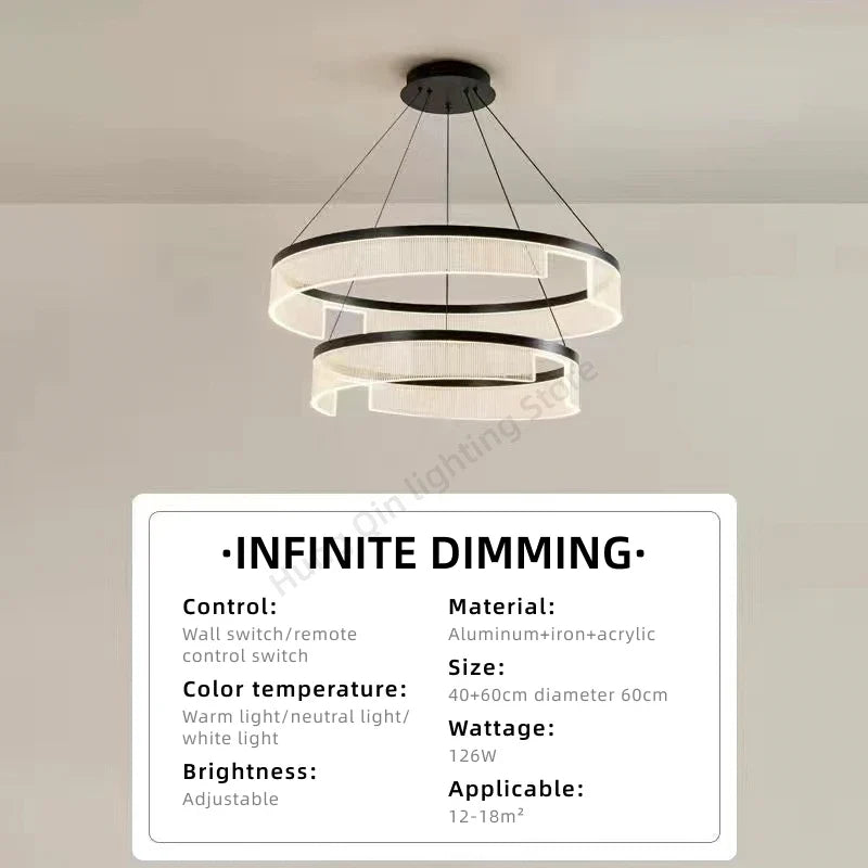 Circular Acrylic Living Room Pendant Light, Pendant Lamp Chandelier, Hanging Light Fittings, Hanging Light Pendant Lamp