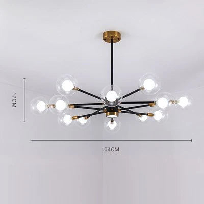 Nordic Bubble Glass Chandelier Pendant Lamp Ceiling Light Suspension Luminaire  for Living Room Bedroom