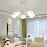 lustre nordique à fleurs style crémeux pour diverses pièces