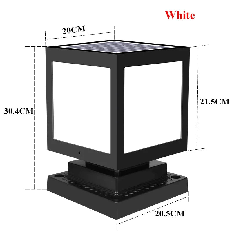 lanterne solaire colonne décorative pour jardin et extérieur