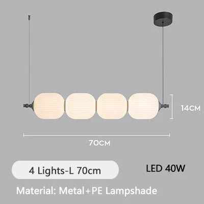 Nordic Designer Living Room Pendant Lamps White Long Droplight For Dining Table Bedroom Bar Lighting Gourd Ceiling Hanging Light