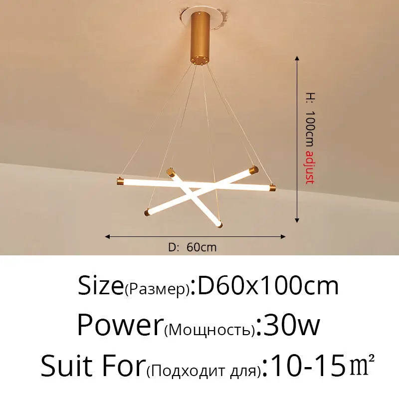 lustre led moderne avec gradation à distance pour intérieur