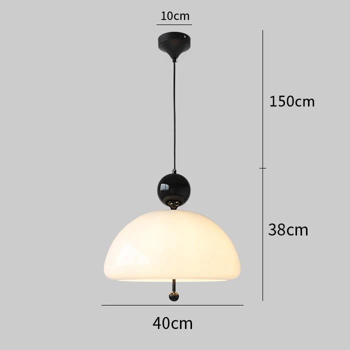 suspension bauhaus en verre blanc style médiéval pour intérieur élégant