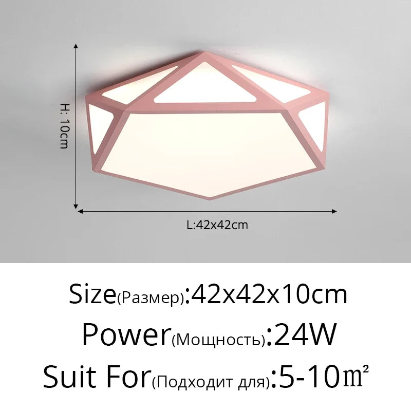plafonnier led ultra-mince moderne géométrique simple et créatif