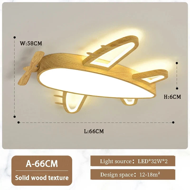 plafonnier en bois massif moderne pour chambre d'enfant romantique