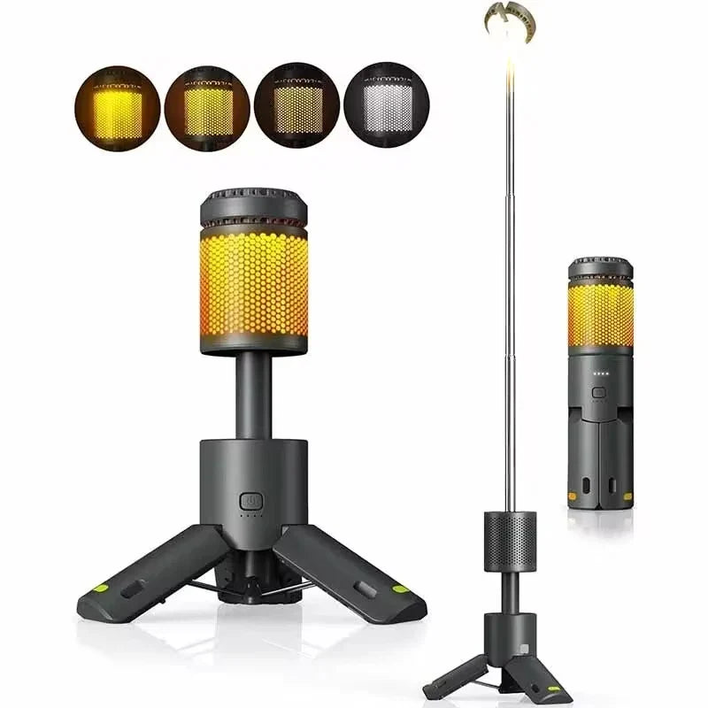 LED Outdoor Camping Lantern, UBS Rechargeable, Adjustable Color Temperature Outdoor Portable Lantern, IP65 Waterproof, Retractab