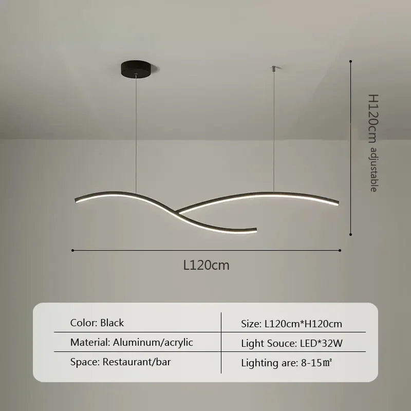 suspension moderne en acrylique pour intérieur design élégant