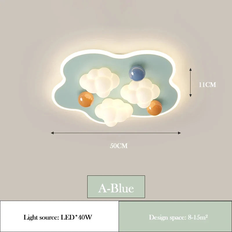 plafonnier nuage style crème pour chambre enfant moderne et chaleureux